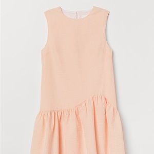 New H&M Orange Sleeveless Seersucker Dress sz 4